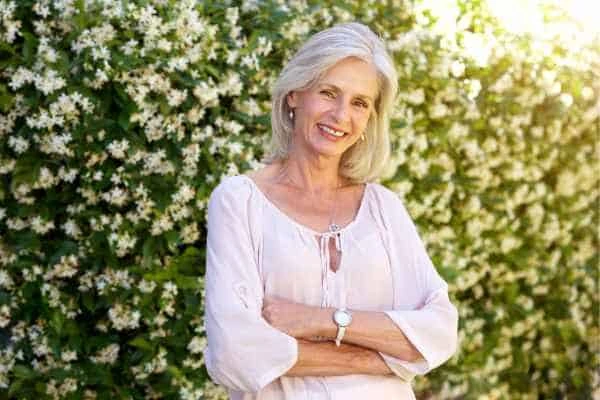 Older woman happy with urinary incontinence treatment Old Trafford