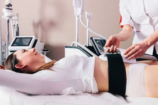 woman having body sculpting to help improve her body image and her mental health Old Trafford