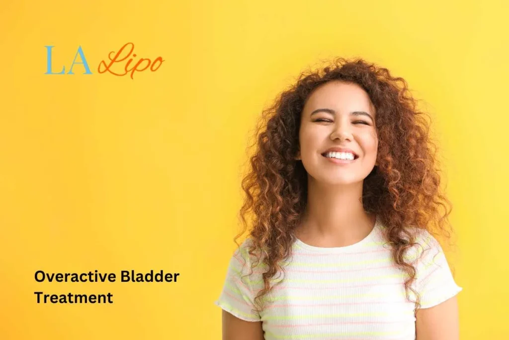 woman smiling about overactive bladder treatment Old Trafford solutions